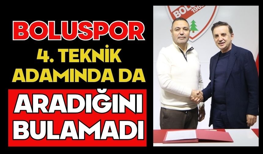 Boluspor 4. teknik adamında da aradığını bulamadı