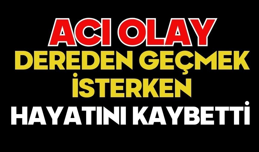 Acı olay: Dereden geçmek isterken hayatını kaybetti