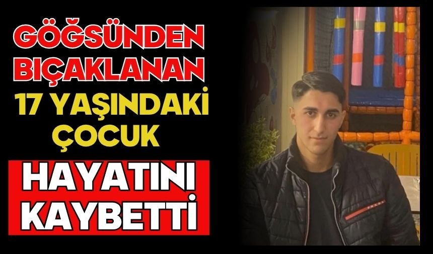 Göğsünden bıçaklanan 17 yaşındaki çocuk hayatını kaybetti