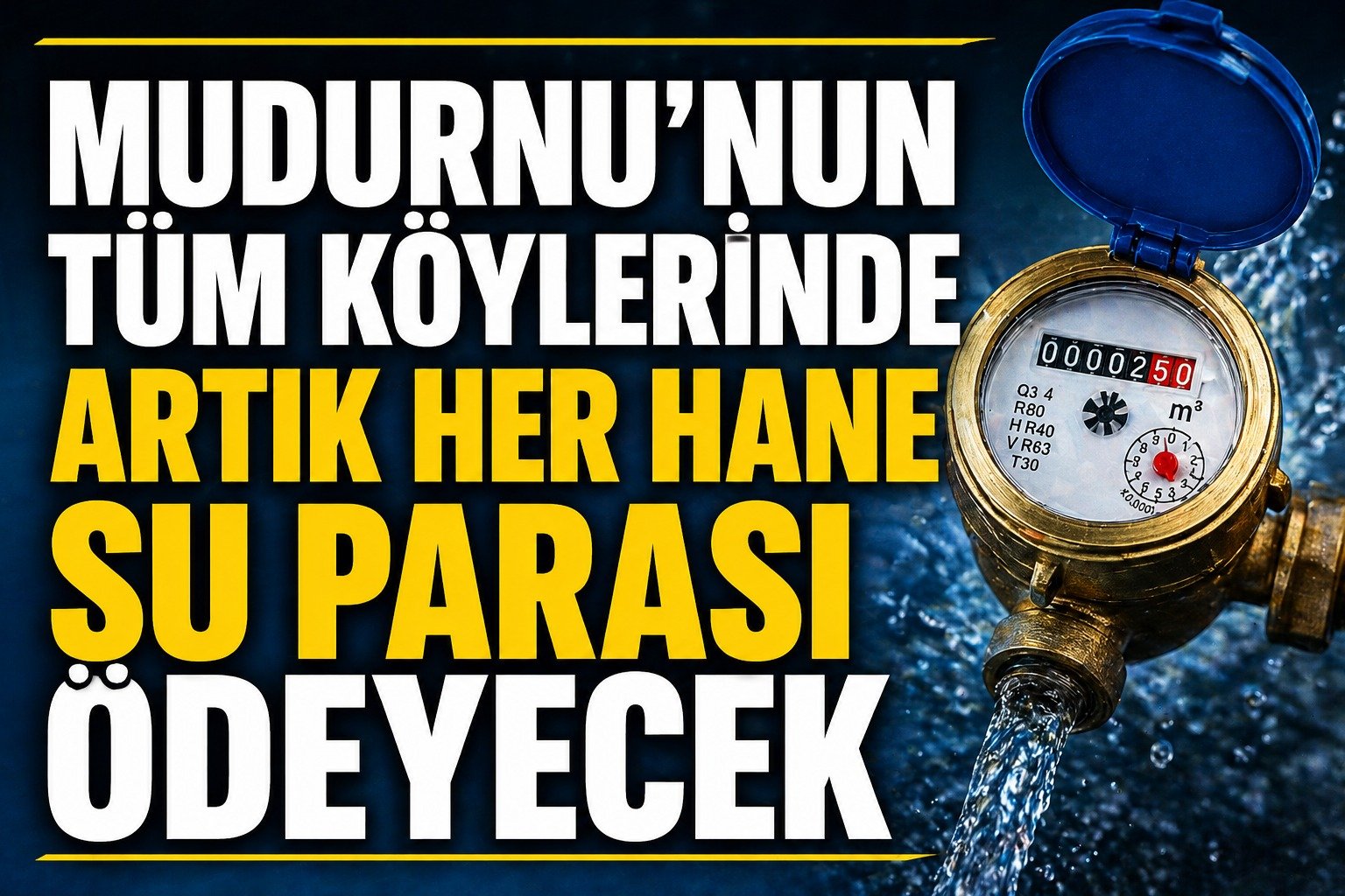 MUDURNU’NUN TÜM KÖYLERİNDE ARTIK HER HANE SU PARASI ÖDEYECEK