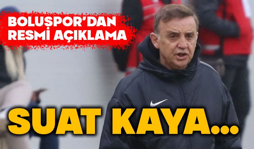 Boluspor’da Suat Kaya dönemi sona erdi