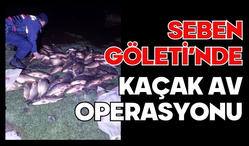 SEBEN GÖLETİ’NDE KAÇAK AV OPERASYONU