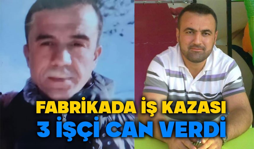 Fabrikada platform düştü 3 işçi can verdi
