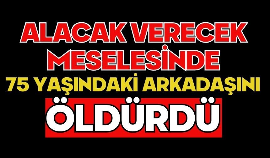 Alacak verecek meselesinde 75 yaşındaki arkadaşını öldürdü
