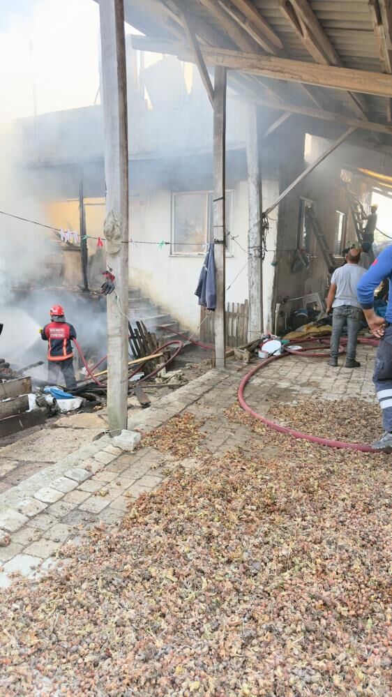 Sakarya'da iki katlı evde çıkan yangın paniğe neden oldu