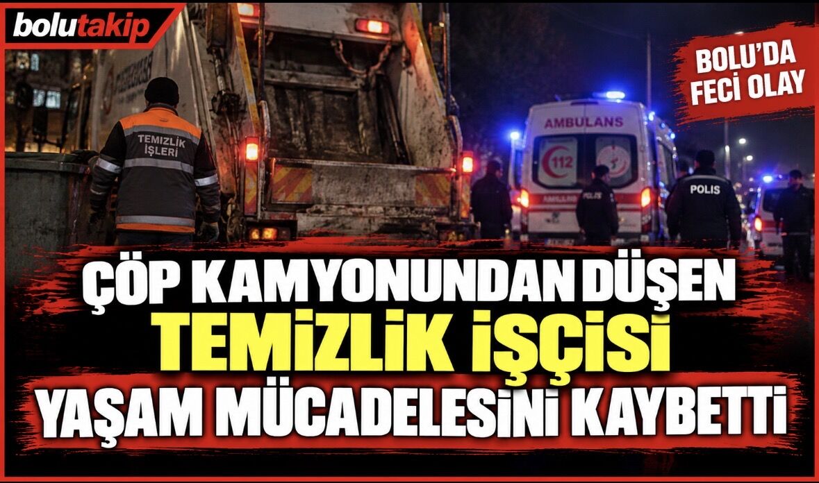 Çöp kamyonundan düşen temizlik işçisi yaşam mücadelesini kaybetti