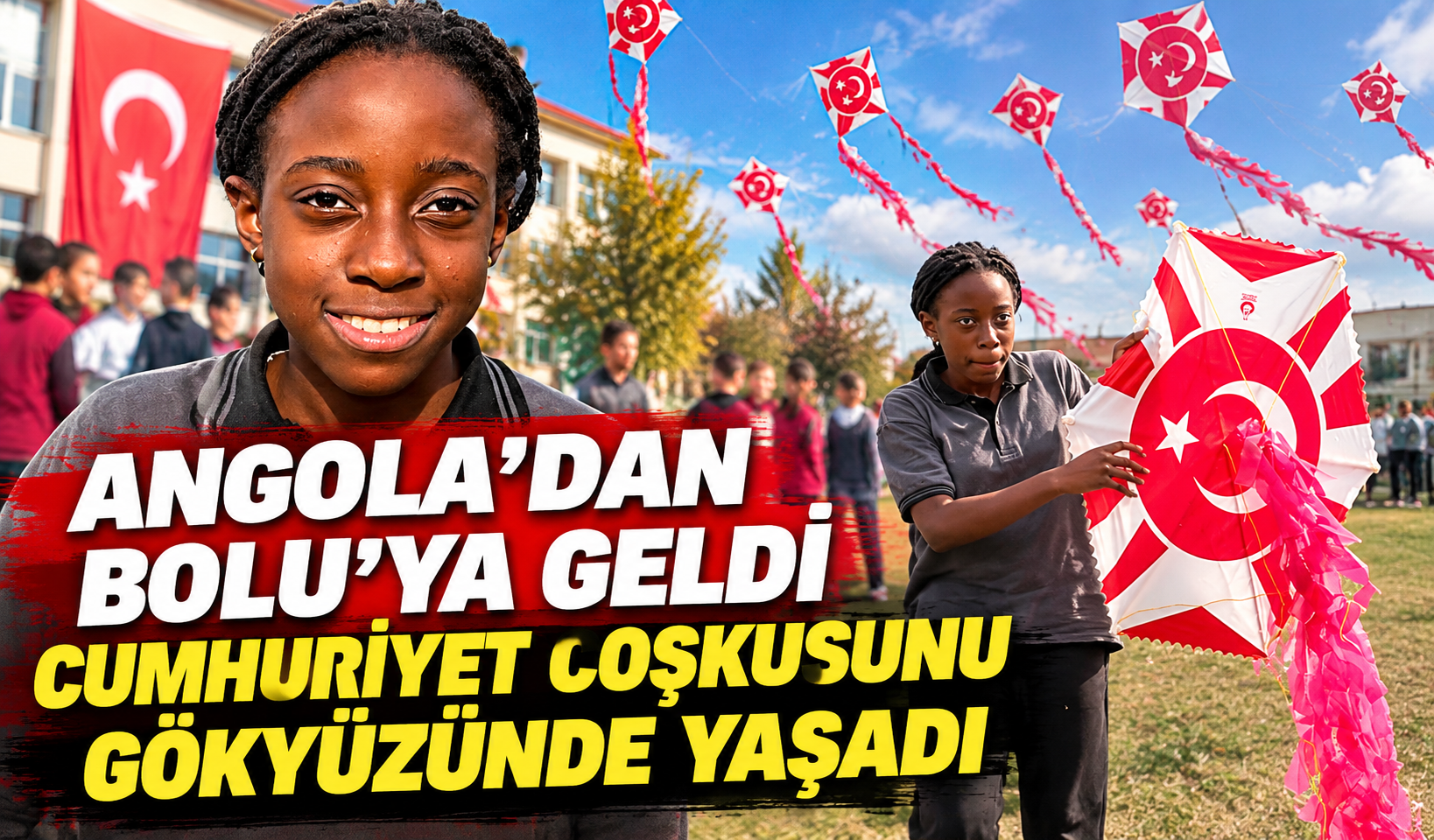 Angola’dan Bolu’ya geldi, Cumhuriyet coşkusunu gökyüzünde yaşadı