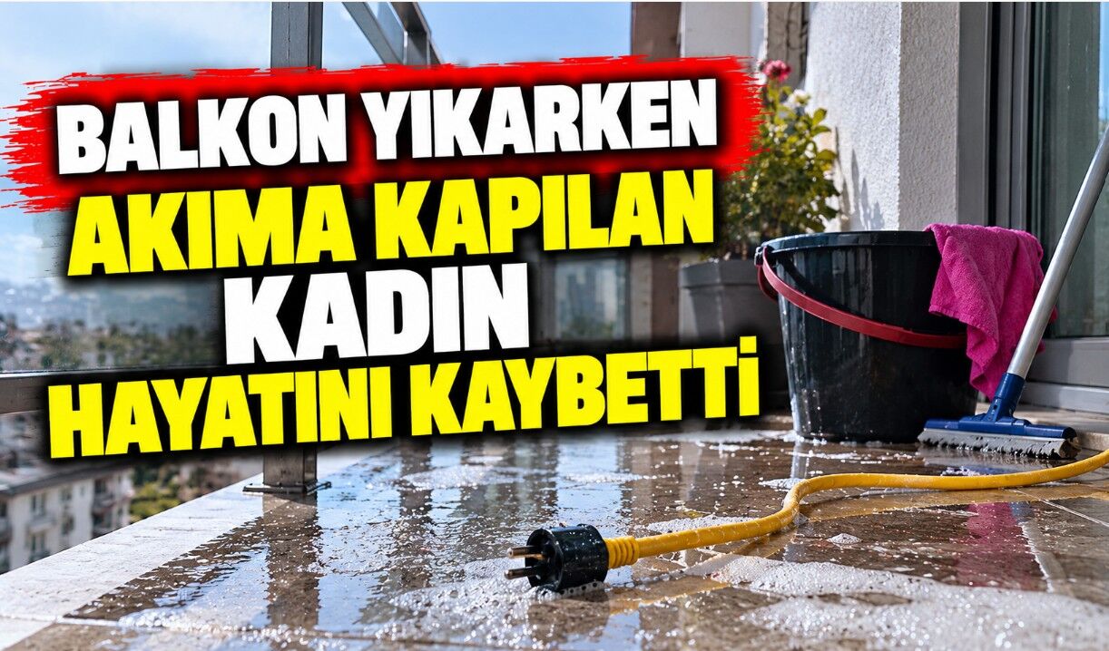Balkon yıkarken akıma kapılan kadın hayatını kaybetti
