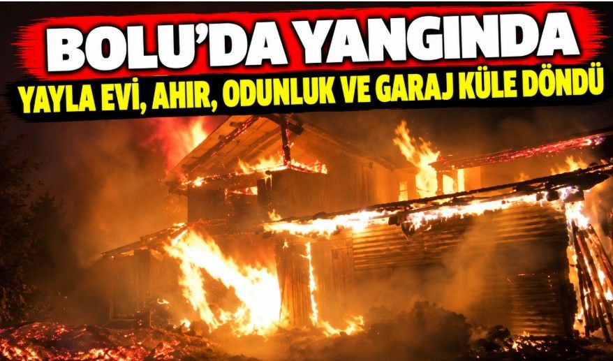 Bolu’da yangında yayla evi, ahır, odunluk ve garaj küle döndü