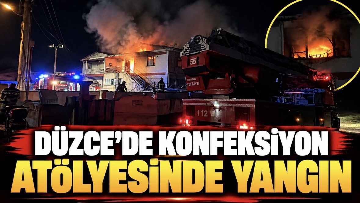 Düzce’de Konfeksiyon atölyesinde yangın