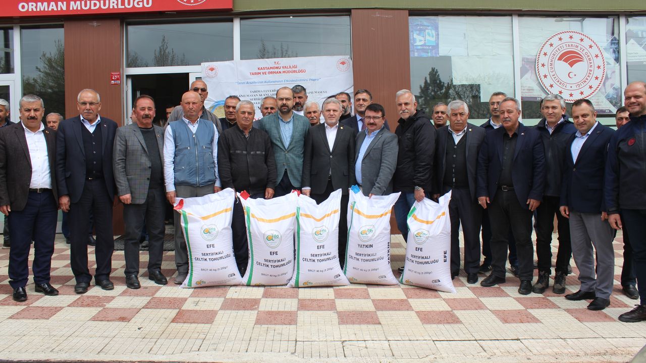 Kastamonu'da çiftçilere 55 ton sertifikalı çeltik tohumu dağıtıldı