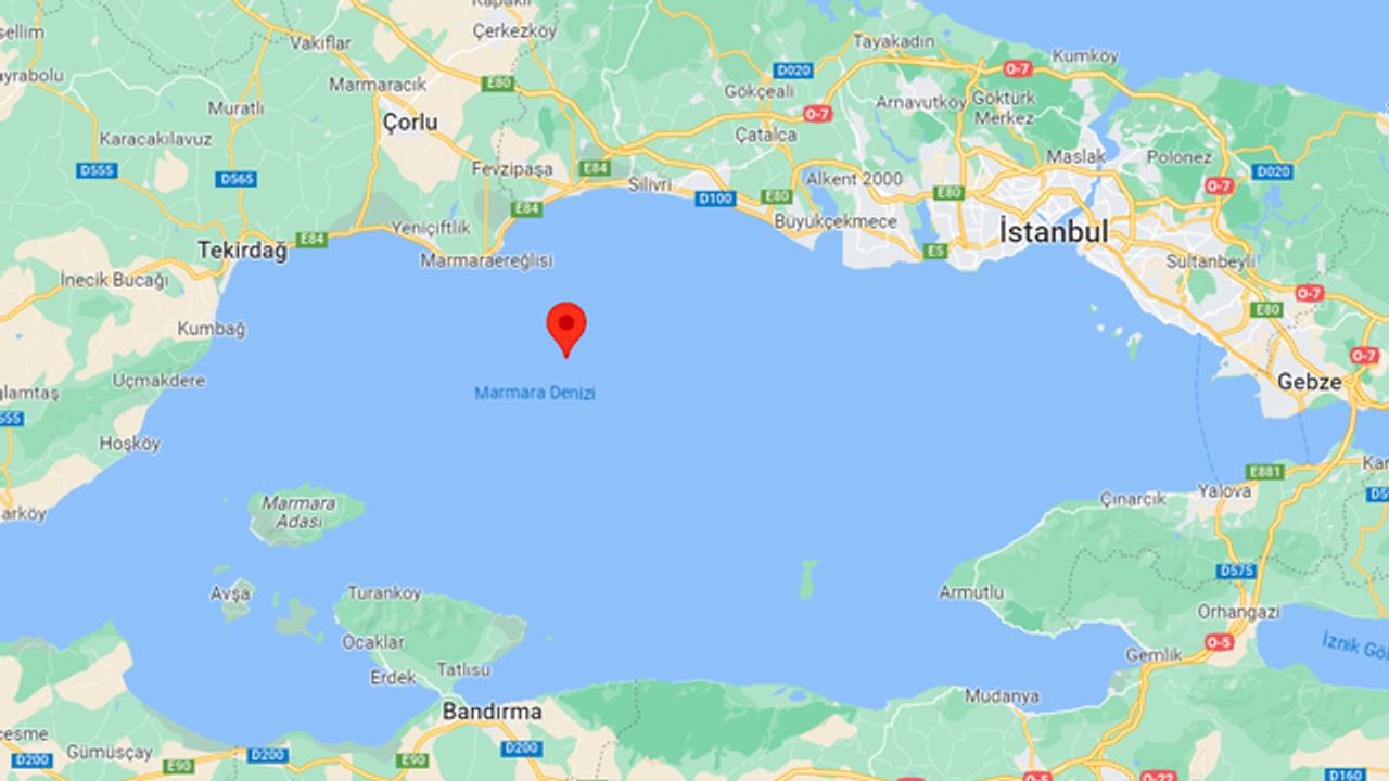 Marmara Denizi'nde 3.8 büyüklüğünde deprem