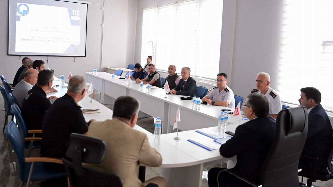Sinop Acil Çağrı Hizmetleri İl Koordinasyon Kurulu Toplantısı yapıldı