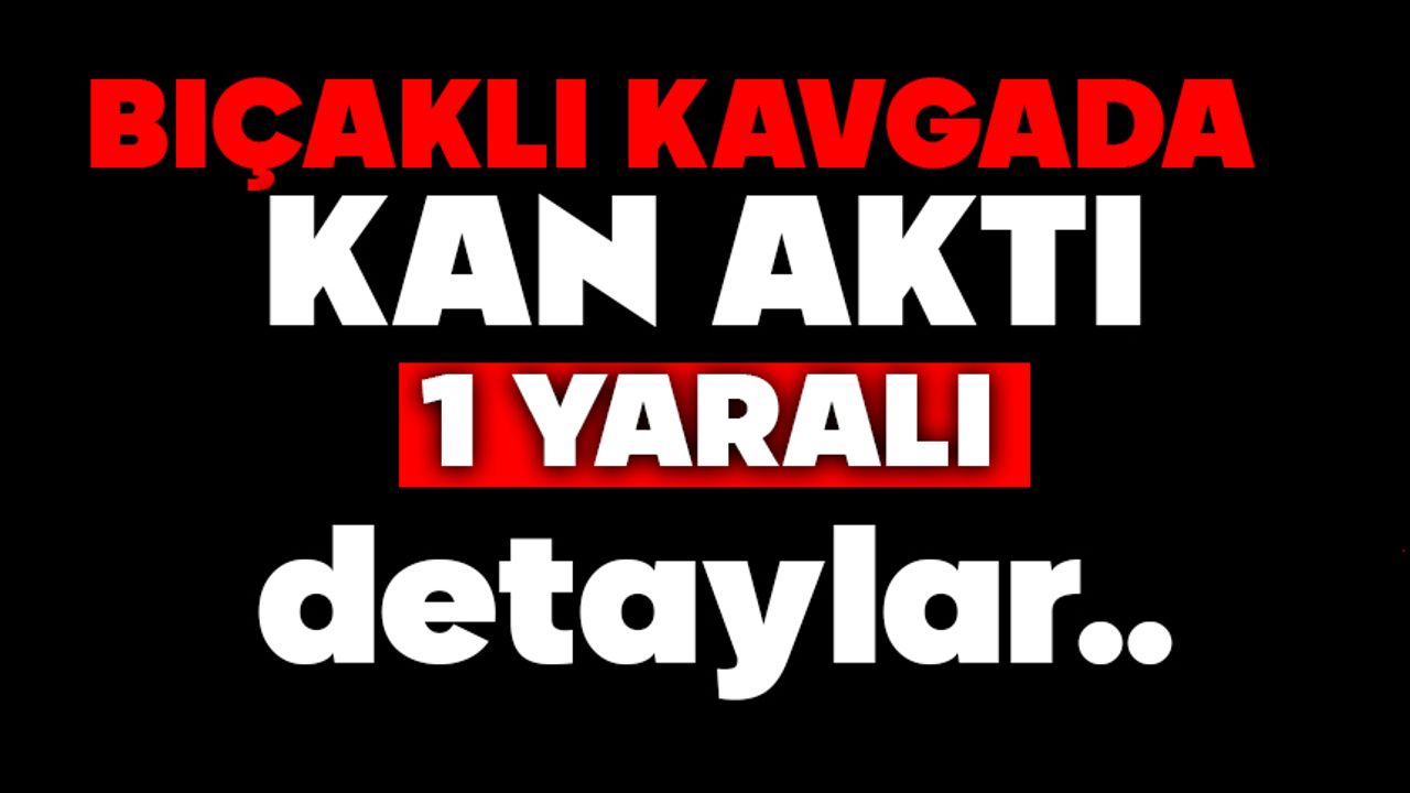 Bıçaklı kavgada kan aktı: 1 yaralı