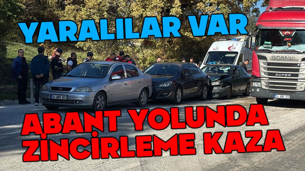 Abant yolunda zincirleme kaza