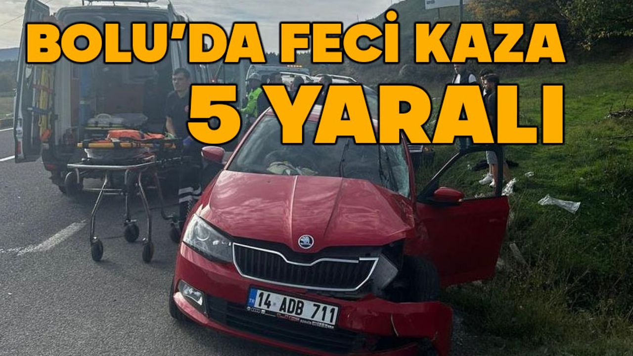 Bolu'da feci kaza 5 yaralı