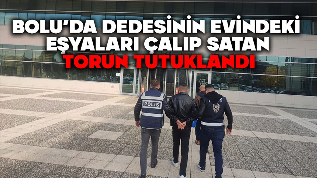 Bolu’da dedesinin evindeki eşyaları çalıp satan torun, tutuklandı