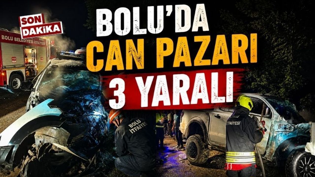 Bolu'da feci kazada 3 kişi yaralandı