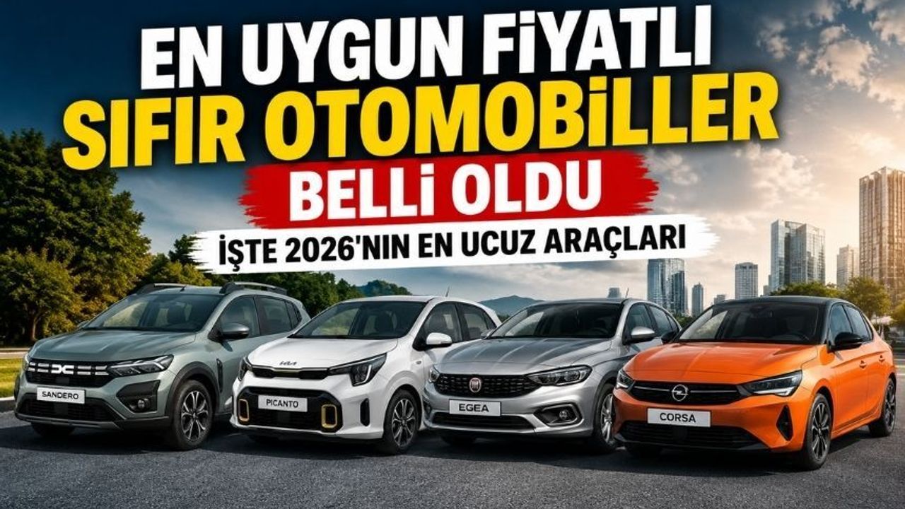 EN UYGUN FİYATLI SIFIR OTOMOBİLLER BELLİ OLDU