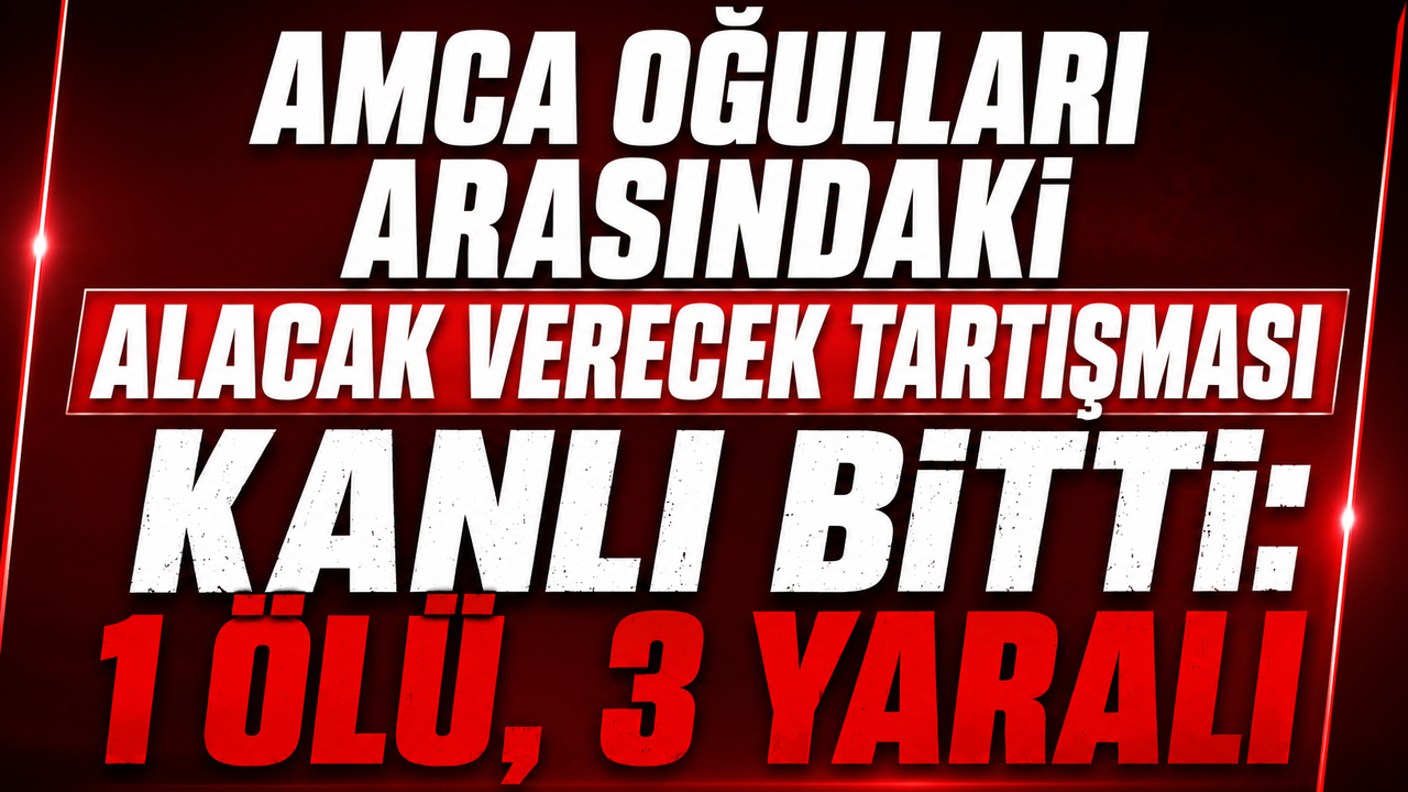 Amca oğulları arasındaki alacak verecek tartışması kanlı bit