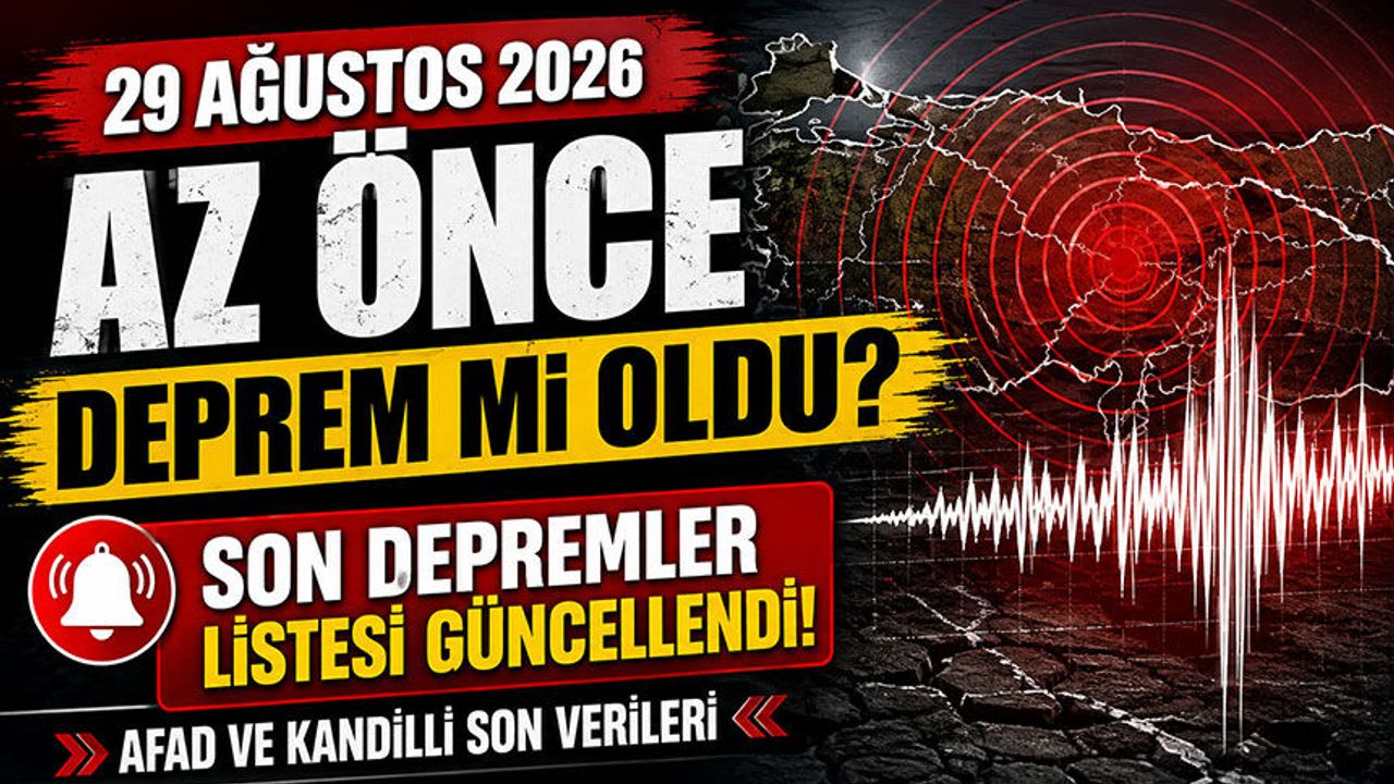 Son depremler listesi güncellendi! Az önce deprem mi oldu? İşte AFAD ve Kandilli verileri