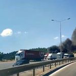 Bursa'da seyir halindeki tır alev topuna döndü