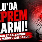 Bolu'da Sabah Saatlerinde Deprem