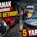 Sağanak beraberinde kazayı getirdi: 5 yaralı