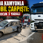 Bolu’da kamyonla otomobil çarpıştı: Biri çocuk 3 yaralı