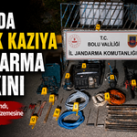 Bolu’da kaçak kazıya jandarma baskını