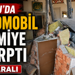Bolu’da otomobil camiye çarptı 2 yaralı