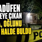Tesadüfen bahçeye çıkan baba, oğlunun acı sonunu gördü