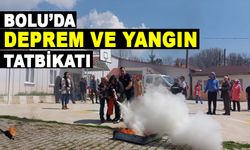 BOLU'DA DEPREM VE YANGIN TATBİKATI YAPILDI