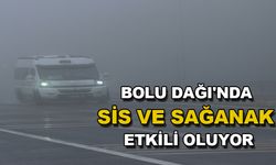 BOLU DAĞI'NDA SİS VE SAĞANAK ETKİLİ OLUYOR