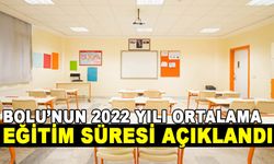 BOLU’NUN 2022 YILI ORTALAMA EĞİTİM SÜRESİ AÇIKLANDI