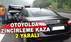 OTOYOLDA ZİNCİRLEME KAZA: 2 YARALI