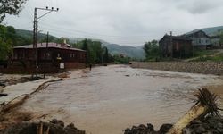 Kastamonu'nun Pınarbaşı ilçesinde sağanak su baskınlarına neden oldu