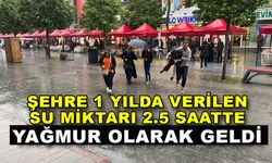 ŞEHRE 1 YILDA VERİLEN SU MİKTARI 2.5 SAATTE YAĞMUR OLARAK GELDİ
