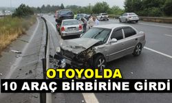 OTOYOLDA 10 ARAÇ BİRBİRİNE GİRDİ