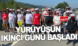 YÜRÜYÜŞÜN İKİNCİ GÜNÜ BAŞLADI