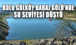 BOLU GÖLKÖY BARAJ GÖLÜ'NDE SU SEVİYESİ DÜŞTÜ