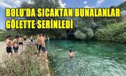 BOLU'DA SICAKTAN BUNALANLAR GÖLETTE SERİNLEDİ