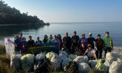 Gönüllüler "Dünya Temizlik Günü" dolayısıyla atık topladı
