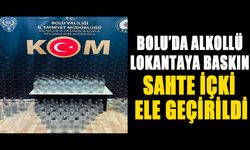 BOLU’DA ALKOLLÜ LOKANTAYA BASKIN   SAHTE İÇKİ ELE GEÇİRİLDİ