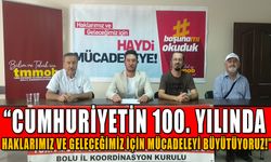 “CUMHURİYETİN 100. YILINDA HAKLARIMIZ VE GELECEĞİMİZ İÇİN MÜCADELEYİ BÜYÜTÜYORUZ!”