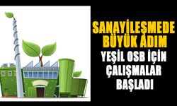 SANAYİLEŞMEDE BÜYÜK ADIM  YEŞİL OSB İÇİN ÇALIŞMALAR BAŞLADI