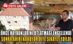 ÖNCE HAYVANLARINI OTLATMASI ENGELLENDİ SONRA AHIRI KOKUYOR DİYE ŞİKAYET EDİLDİ