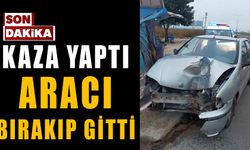 KAZA YAPTI, ARACI BIRAKIP GİTTİ