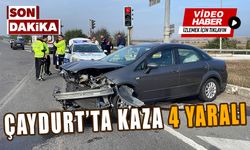 ÇAYDURT’TA KAZA 4 YARALI