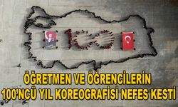 Öğretmen ve öğrencilerin 100’ncü yıl koreografisi nefes kesti   